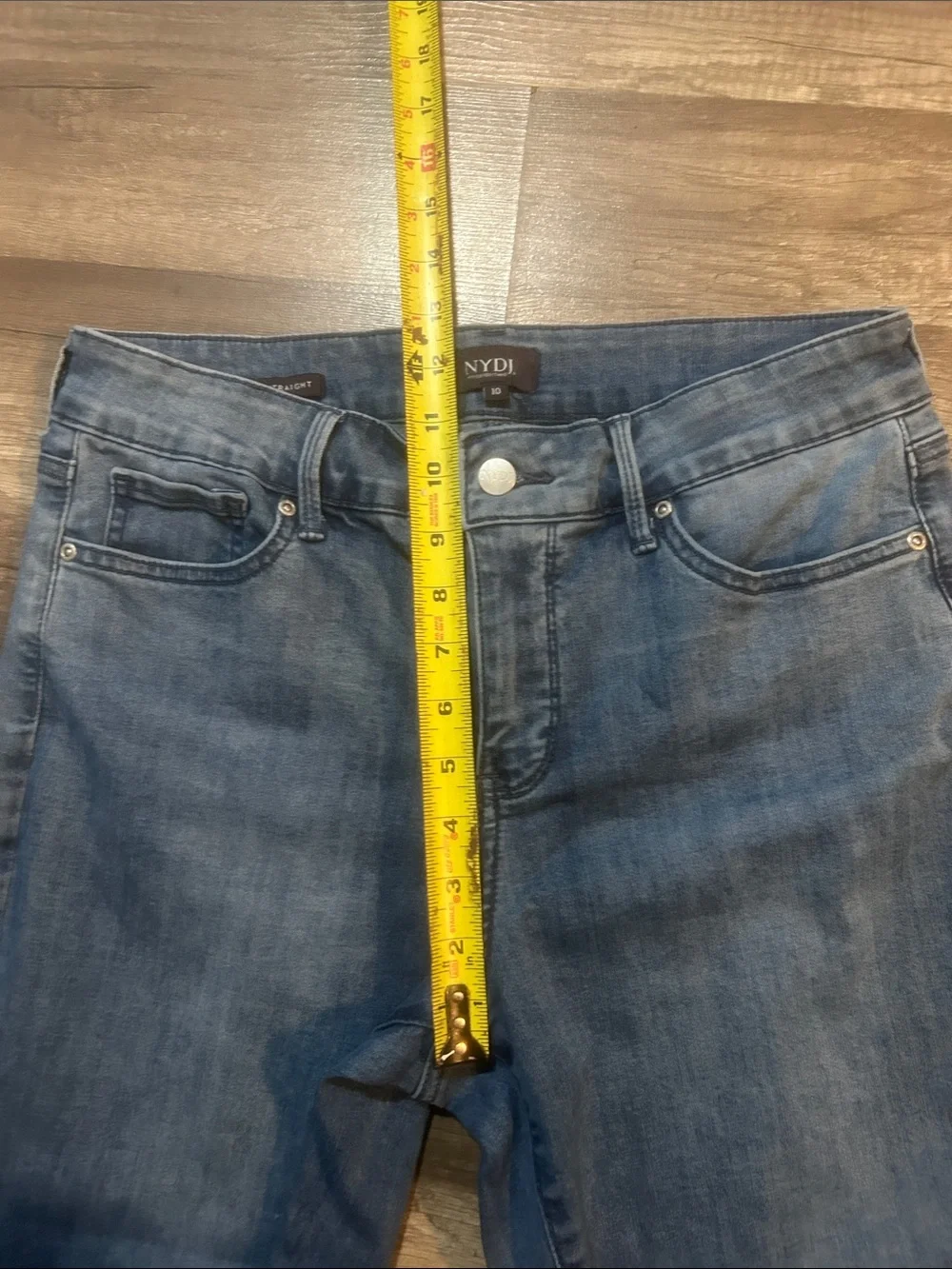 NYDJ Classic Medium Wash Women's Straight Crop Jeans Size 10 - Picture 4 of 7